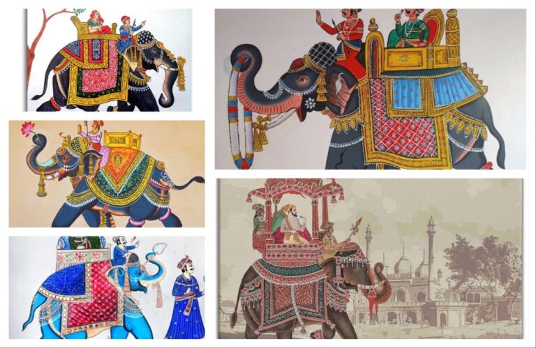 अवांतर, मराठीआर्टिकल, मराठीलेख, मुघल राजवट, अंबारी, अकबर राजवट, Mughal Empire, Anbari, Akbar's reign, झूल, हत्तीची झूल, अलाम गुमान