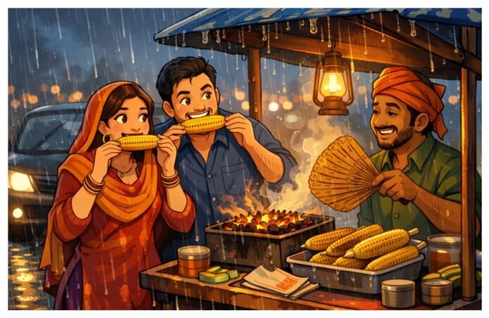 अवांतर, मराठीसाहित्य, मराठीआर्टिकल, मराठी कथा, मराठी लेख, मी मराठी, अभिजात मराठी, प्रेमकथा, पावसातील प्रेम, प्रेमीयुगुल कणीस, भरपावसातील कणीस, तेरे बिना जिया जाए ना, पतीची आठवण, पतीचा कामाचा ताण, पत्नीची विरह भावना,