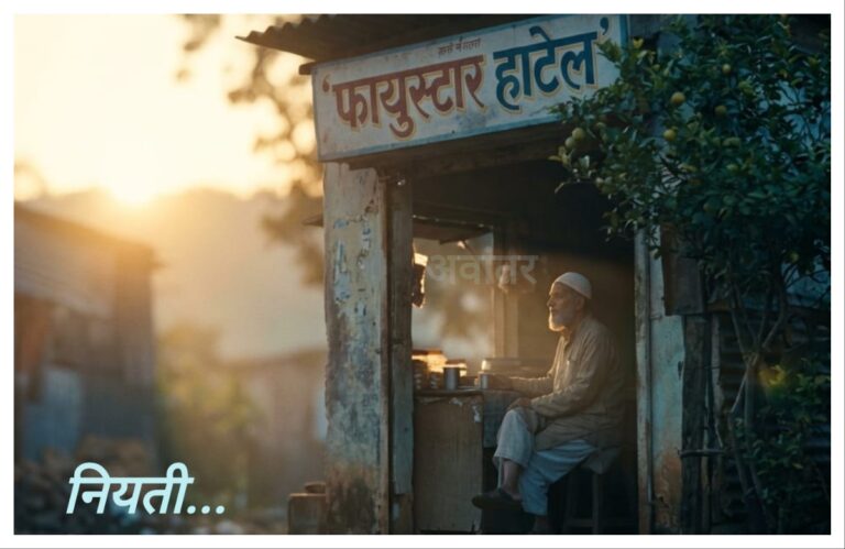अवांतर, मराठी कथा, मराठी साहित्य, विशाल कुलकर्णी, लेखक विशाल कुलकर्णी, फायुस्टार हाटेल, जुम्मन चाचाची कहाणी, गावातील सौहार्द, गावातील सलोखा, उत्तर प्रदेशातील जुम्मन चाचा, शेजारी अब्दुल, शेतीची अवजरांची दुरुस्ती, जगदाळे मास्तर, चिंचवड गाव, हंबीरकाकांची जुम्मनला मदत,