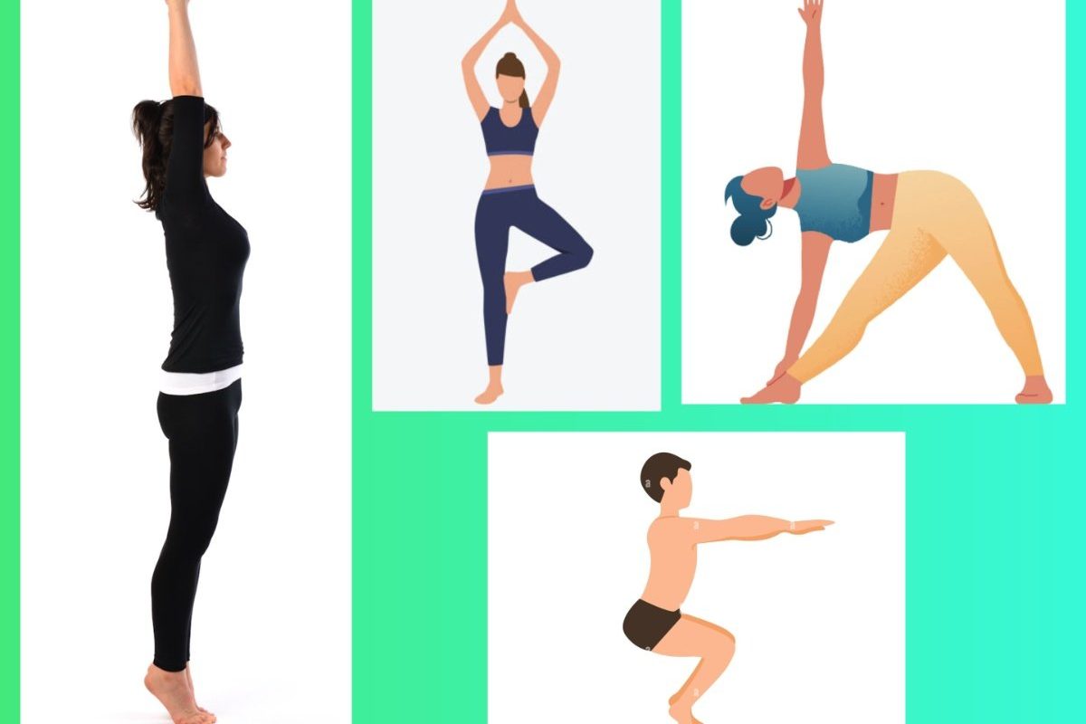 अवांतर, Aasana, Yoga, lifestyle, आसने, योग, जीवनशैली, Tadasana, Vrikshasana, Trikonasana, Utkatasana