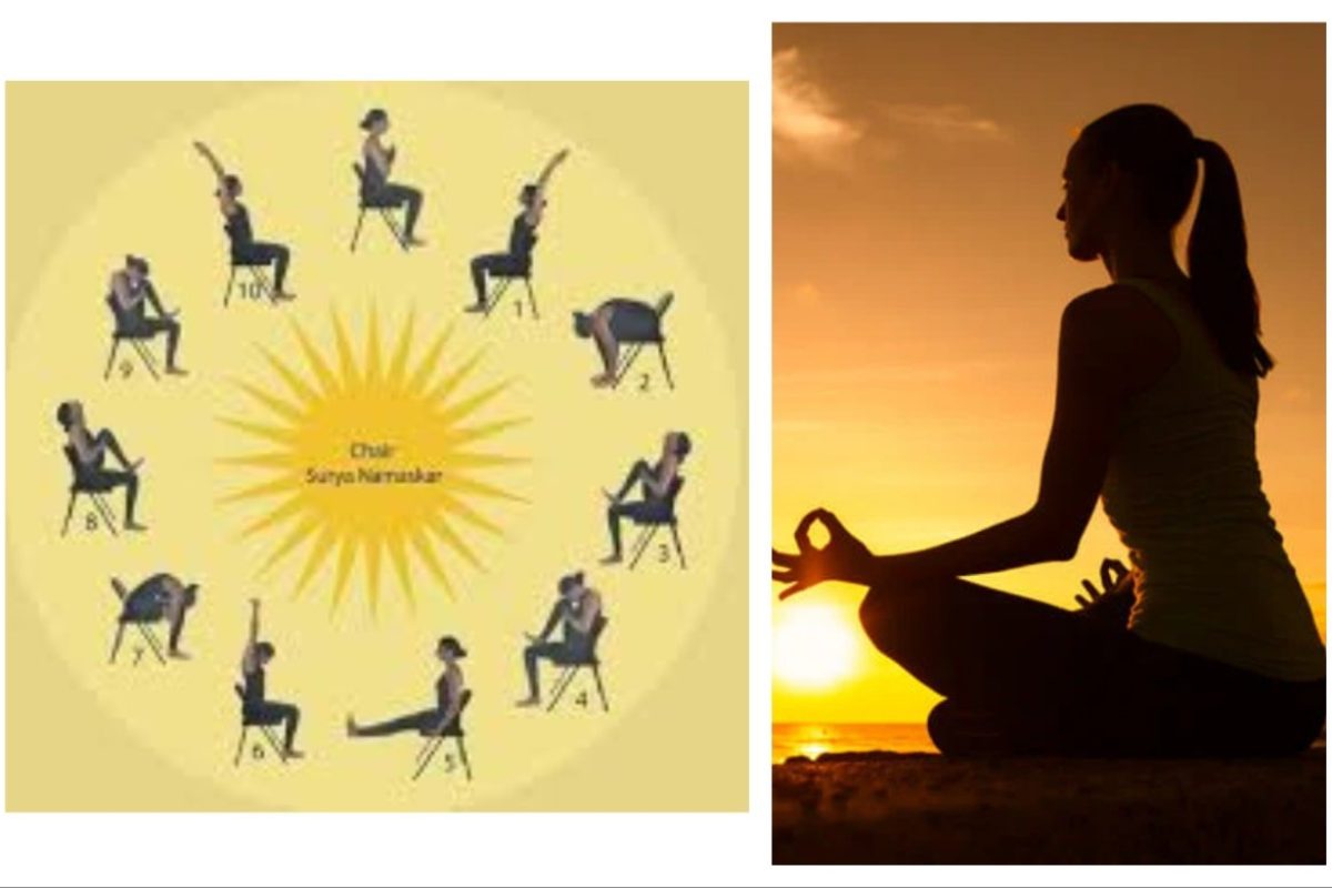 अवांतर, Aasana, Yoga, lifestyle, आसने, योग, जीवनशैली, सूर्यनमस्कार, शास्त्रोक्त व्यायाम, योगासन, Surya Namaskar, scriptural exercises, yogasana, खुर्चीतील सूर्यनमस्कार, chair Surya Namaskar