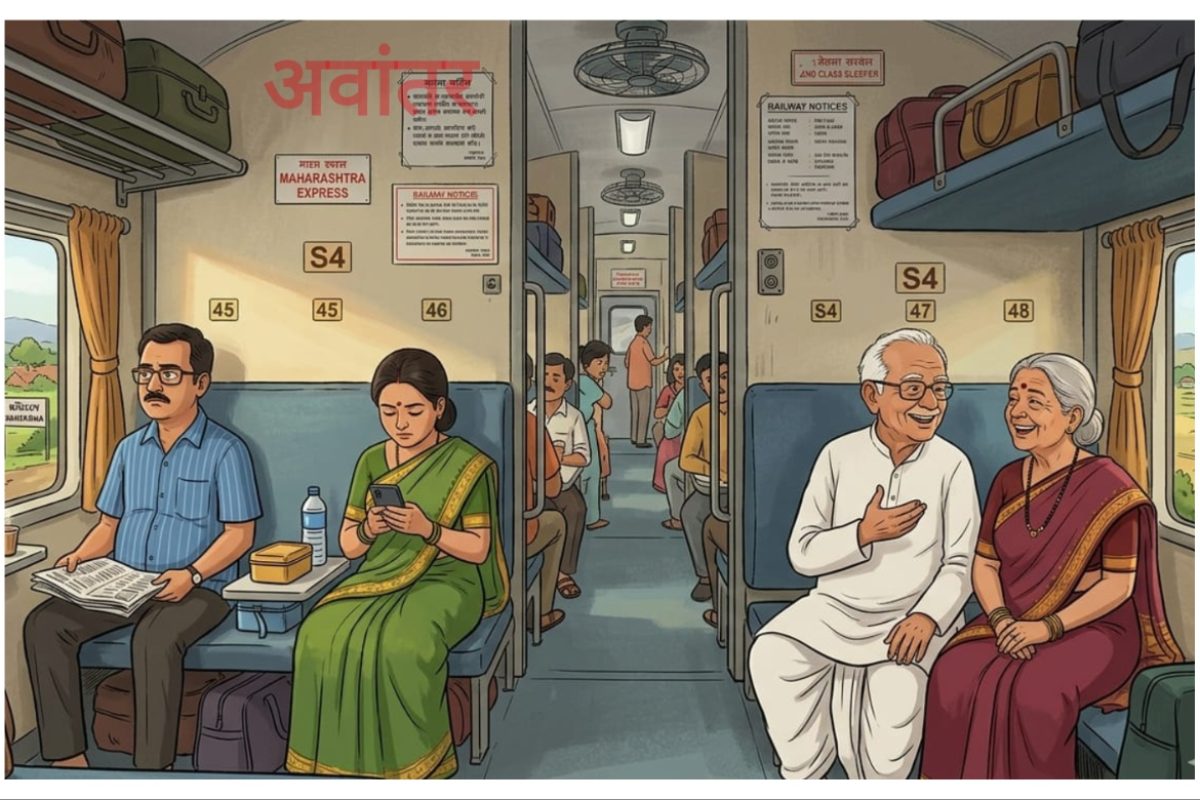 अवांतर, मराठीकथा, मराठीलेख, मराठीआर्टिकल, मराठी साहित्य, मी मराठी, अभिजात मराठी, रेल्वे प्रवासातील दाम्पत्य, रेल्वेतील आजोबा आजी, संवादाचा सेतू, दाम्पत्यातील संवाद, पती पत्नीतील संवाद, संवादाचे महत्त्व, पत्नीला समजून घेणे, पती पत्नीतील अंडरस्टँडिंग,